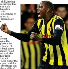  ??  ?? TARGET MAN: Doucoure salvaged a point with his equaliser for the much-changed Watford side