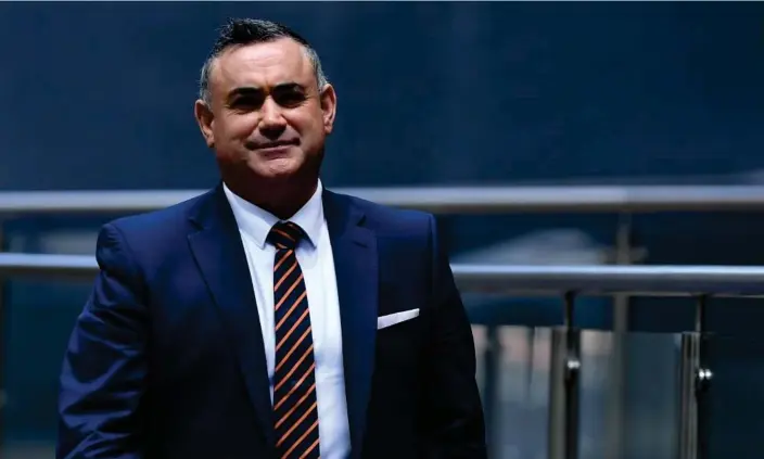  ?? Photograph: Joel Carrett/AAP ?? Former NSW deputy premier John Barilaro has withdrawn from his position as a New York trade commission­er, while maintainin­g he followed due process.