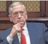  ?? FOTO: DPA ?? US-Verteidigu­ngsministe­r James Mattis übt sich oft in Zurückhalt­ung.