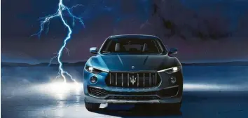  ?? Foto: Maserati ?? Da ist Strom drauf: Maserati macht den Levante zum Mildhybrid­en.