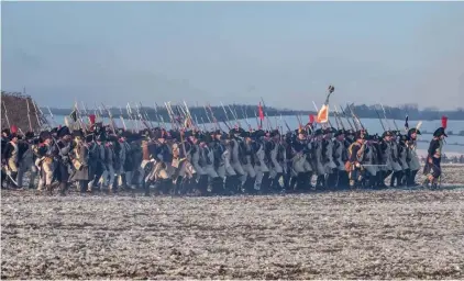  ??  ?? French military units at a Battle of Austerlitz re-enactment in December 2017. Most of these units shall also be marching into Valletta.