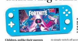  ?? ?? Fortnite game on the Nintendo Switch handheld console