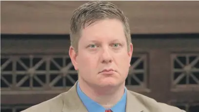  ?? ANTONIO PEREZ/POOL/CHICAGO TRIBUNE FILE ?? Officer Jason Van Dyke (shown during his trial) is being held at the Rock Island County Jail.