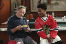  ?? The Associated Press ?? SWEET TOOTH: Judd Hirsch, left, and Jermaine Fowler in a scene from the new comedy series, "Superior Donuts," beginning its second season tonight.