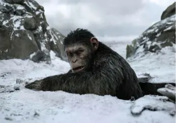  ?? TWENTIETH CENTURY FOX VIA THE ASSOCIATED PRESS ?? War for the Planet of the Apes opened at an estimated $56.5 million (U.S.) at the North American box office.