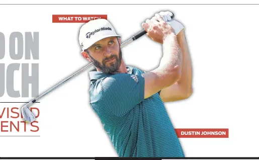  ??  ?? WHAT TO WATCH DUSTIN JOHNSON