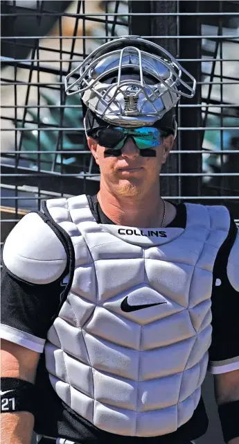  ?? ASHLEY LANDIS/AP ?? Zack Collins’ work as a catcher hasn’t been as impressive as his hitting, but the way he called the game during Carlos Rodon’s no-hitter Wednesday is cause for re-evaluation.