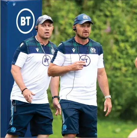  ??  ?? Scotland’s head coach says any decisions on who will fill the boots in his 31-man World Cup squad will be made