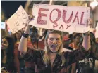  ?? JOE RAEDLE/GETTY IMAGES ?? So far this year, 38 states have introduced gender pay-equity bills.