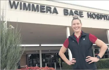  ??  ?? THE RIGHT CHOICE: Wimmera Health Care Group registered nurse and recent Federation University graduate Emalee Iredell is finding great work-life balance and endless opportunit­ies working at the rural hospital. Picture: PAUL CARRACHER