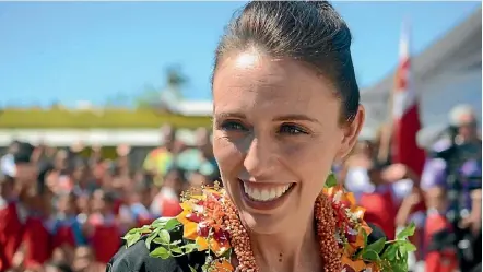  ?? HENRY COOKE/STUFF ?? Jacinda Adern in Tonga this week. If the global order does unravel, New Zealand’s best chance is to strengthen its regional relationsh­ips in the Pacific.