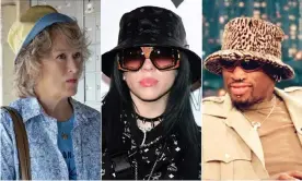  ?? Getty Images & Shuttersto­ck ?? Buckets of style … Meryl Streep (in The Laundromat), Billie Eilish and Dennis Rodman. Composite: