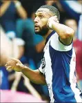  ??  ?? CHEERS: West Brom midfielder Matt Phillips gets in on the act