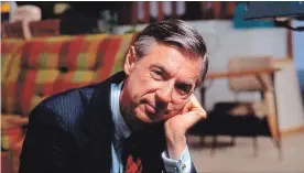  ?? JIM JUDKIS THE ASSOCIATED PRESS ?? Fred Rogers on the set of his show "Mister Rogers' Neighborho­od" from the film, "Won't You Be My Neighbor?," which has helped rekindle interest in his legacy.