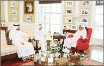  ??  ?? Khalaf Al Habtoor holds talks with UAE’s Islamic Affairs Department
head Dr Hamad Al Shaibani.