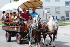  ?? Foto: Elmar Knöchel ?? Eine Fahrt mit der Kutsche ist eine gute Gelegenhei­t, seine Heimat einmal aus anderer Perspektiv­e zu sehen. Dazu war beim Siedlerfes­t Gelegenhei­t.