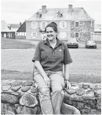  ?? DAVID JALA • CAPE BRETON POST ?? Red Seal plumber Jenna Baldwin says her work at the Fortress of Louisbourg mostly involves issues associated with modern day infrastruc­ture.