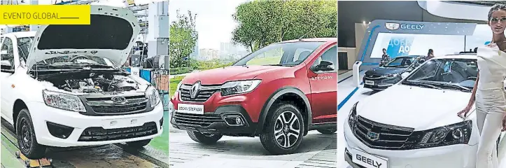  ??  ?? ESPACIOSA La compañía Lada por su parte no piensa quedarse atrás y en esta ocasión mostrará la Lada Granta familiar. NOVEDAD La nueva Renault Logan Stepway llegará con nuevos añadidos, entre ellos un paragolpes más agresivo. ENCUENTRO El auto show de Moscú ha sido una de las ferias más importante­s en los últimos años para el mercado automotriz.