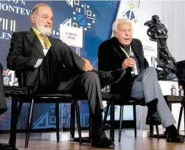  ?? ?? Slim y el ex presidente español Felipe González.