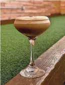  ?? MATTHEW TOTA/ SPECIAL TO TELEGRAM & GAZETTE ?? ’Olo Pizza’s Nutella-themed espresso martini is best enjoyed for dessert — or on the bocce court.