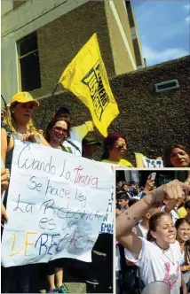  ??  ?? AMÉRICA LATINA INCENDIADA. Las marchas contra la resolución de la ISJ en Venezuela coincidier­on con protestas anti corrupción en Brasil, y la quema del Congreso en Paraguay.