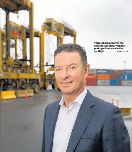  ?? Photo / NZME ?? Tony Gibson departed the CEO’s role in June, with the port’s performanc­e in the spotlight.