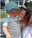  ?? PHOTO: SUPPLIED ?? Perpetual Guardian employee Kirsten Taylor with son Leo on the ‘‘fifth’’ day of her working week.