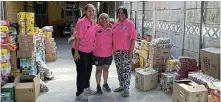  ?? Pictures: Supplied ?? From left, Shilene Booysen, Banyana Banyana coach Desiree Ellis and Sharon Lombard will be handing out 240 goody bags to grannies in need in the Western Cape this Christmas.