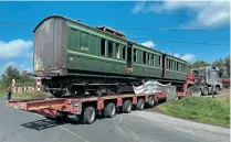  ?? JIM DEEGAN ?? Former Great Southern & Western third-class corridor carriage
No. 813 arrives at Maam Cross station on the Connemara Railway on August 18. The project aims to restore about five miles of the former Galway to Clifden line centred around Maam Cross station. This was the first passenger coach to arrive at the station since services ended in April 1935.