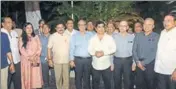  ?? HT ?? A delegation of Congress leaders after meeting Goa governor at her residence on Tuesday.