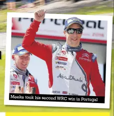  ??  ?? Meeke took his second WRC win in Portugal