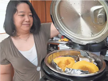  ?? MICHAEL SEARS / MILWAUKEE JOURNAL SENTINEL ?? Spaghetti squash cooks in 14 minutes in the Instant Pot, a slow cooker and pressure cooker, among other things.