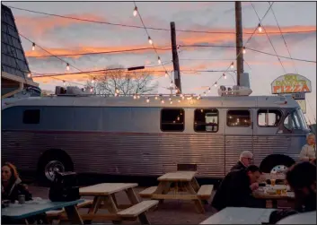  ?? ?? Owner Danny Newman is converting a 40-foot bus into a bar for the food truck park.