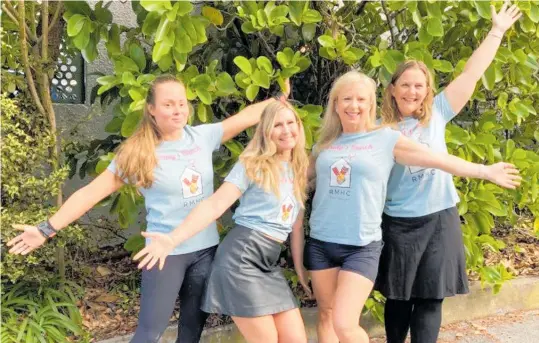  ?? Photo / Supplied ?? Arina Larionova (left), Rachel Grunwell, Tess Garner and Christina Fordyce in Brady’s Bunch attire.