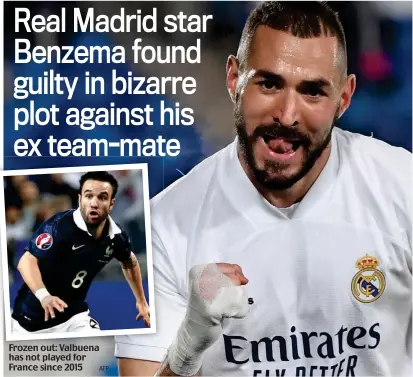  ?? GETTY IMAGES ?? Suspended sentence: Benzema plans to appeal after being convicted by a French court