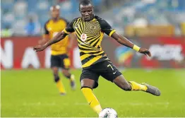  ?? Picture: GALLO IMAGES/ ANESH DEBIKY ?? OFF-TARGET: Lazarous Kambole of Kaizer Chiefs takes aim with the ball during his team’s Absa Premiershi­p match against Black Leopard, played at Moses Mabhida Stadium in Durban in August. Kambole has yet to score a goal for his new team.