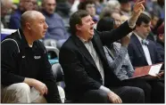  ?? (Democrat-Gazette file photo) ?? UALR women’s Coach Joe Foley leads the Trojans today against Western Kentucky, which was one of their biggest rivals in the Sun Belt Conference before leaving for Conference USA after the 2015 season.
