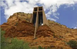  ??  ?? The Chapel of the Holy Cross, just outside Sedona, is a symbol for a place reputedly full of spirits.