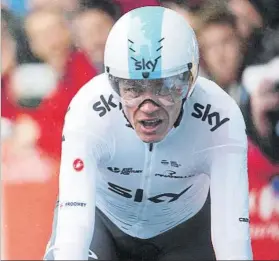  ?? FOTO: AP ?? Chris Froome se quedó a solo 12” del mejor tiempo de su compañero en el Sky Thomas