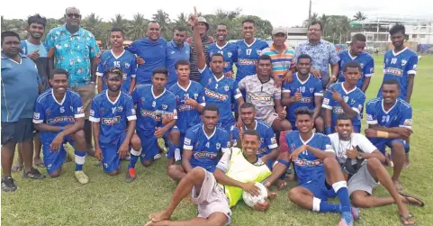  ?? Photo: Sereana Salalo ?? The Seaqaqa football team after their Courts Interdistr­ict Championsh­ip pool clash at the HFC Bank Stadium on October 6, 2022.