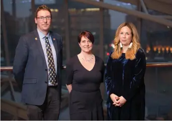  ??  ?? Tom O’Mara, Head of Centre for Digital Education UCC; Clíodhna O’Callaghan, Project Lead for ‘Enhancing Digital Teaching and Learning’ and Dr Sharon Flynn, National Project Manager, IUA ‘Enhancing Digital Teaching and Learning’.