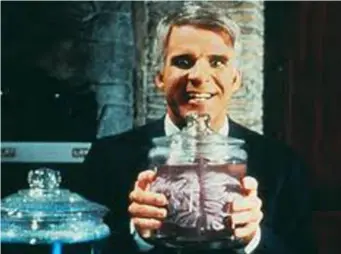  ??  ?? Steve Martin playing a brain surgeon in the 1983 film ‘The Man With Two Brains’