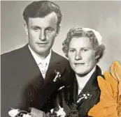  ?? Fotos: Uwe Kühne/privat ?? Ludwig und Rosina Priller heute und vor 60 Jahren bei ihrer Hochzeit.