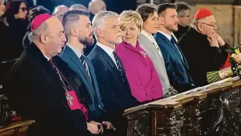  ?? FOTO MAFRA – ANNA BOHÁČOVÁ ?? Te Deum. Inauguraci zakončila mše v katedrále sv. Víta se skladbou Antonína Dvořáka.