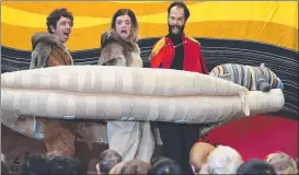  ?? Picture: SAM ROSEWARNE ?? TELLING TALES: Presenting Terrapin Puppet Theatre’s production A Not So
Traditiona­l Story at Albuera Street Primary School yesterday are, from left, Nathan Maynard, Denni Proctor and Craig Irons.