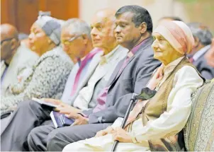 ?? | MOTSHWARI MOFOKENG
Independen­t Newspapers ?? ZULEIKHA Mayat at the memorial service for the late Struggle stalwart Ahmed Kathrada in the Durban City Hall.