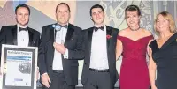  ??  ?? ●●Wireless CCTV , Winner of the Skill, Training & Education Award with Jill Nagy from sponsors Rochdale Training Associatio­n