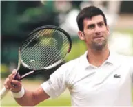  ?? FUENTE EXTERNA ?? Novak Djokovic se ha propouesto ganar varios eventos que puedan catapultar­lo al número uno del mundo.