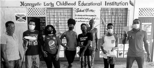  ??  ?? Youth parliament­arians at the Nannyville Basic School in St Andrew