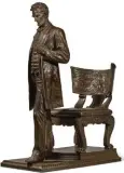  ??  ?? Augustus Saint-gaudens (1848-1907), Abraham Lincoln: The Man (Standing Lincoln), 1917. Bronze with brown patina, 40 in. Estimate: $600/900,000 SOLD: $1,580,000